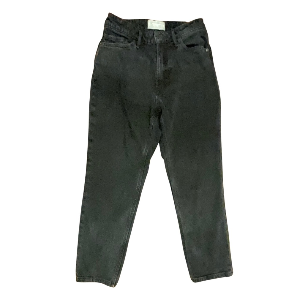 Everlane The Curvy Cheeky Jean 27 Crop Washed Black Organic Cotton High Rise